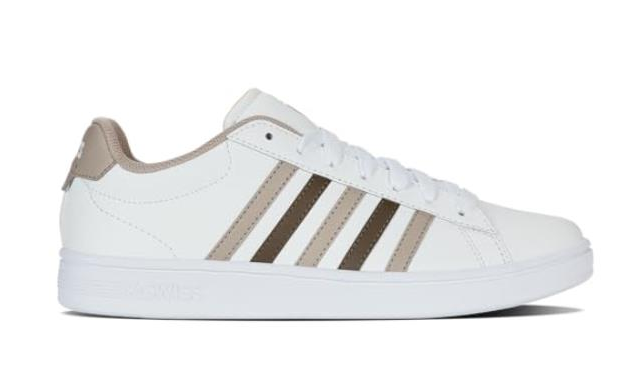 K-Swiss Court TieBreak II~Wh/Taup/Tek/Jurscgld Erkek Tenis Ayakkabısı - 42