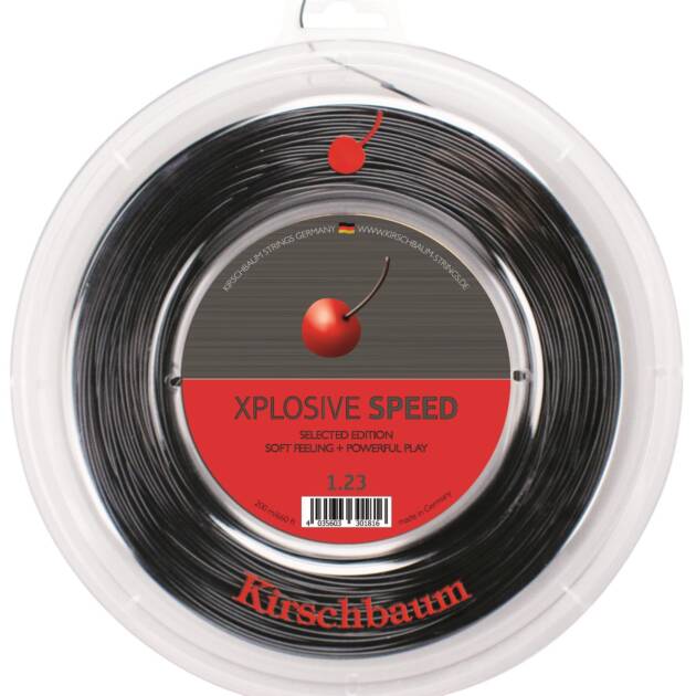 Kirschbaum 200 M  Reel Xplosive Speed 1,23 Siyah Tenis Rulo Kordaj