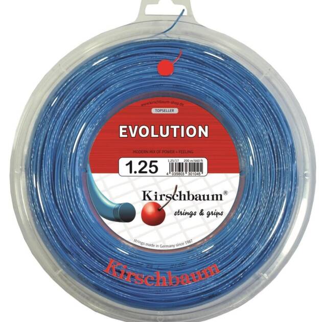 Kirschbaum  200M  Reel  Evolution 1,25  Mavi Tenis Rulo Kordaj