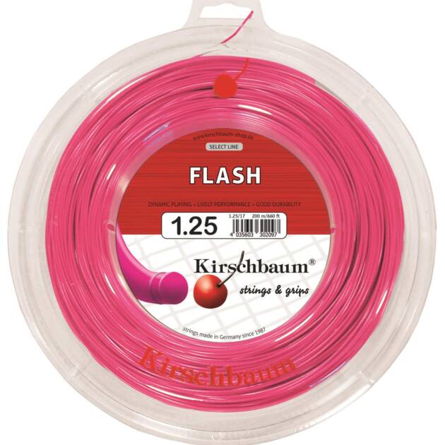 Kirschbaum 200M  Reel Flash 1,25 Pembe Tenis Ruolu Kordaj