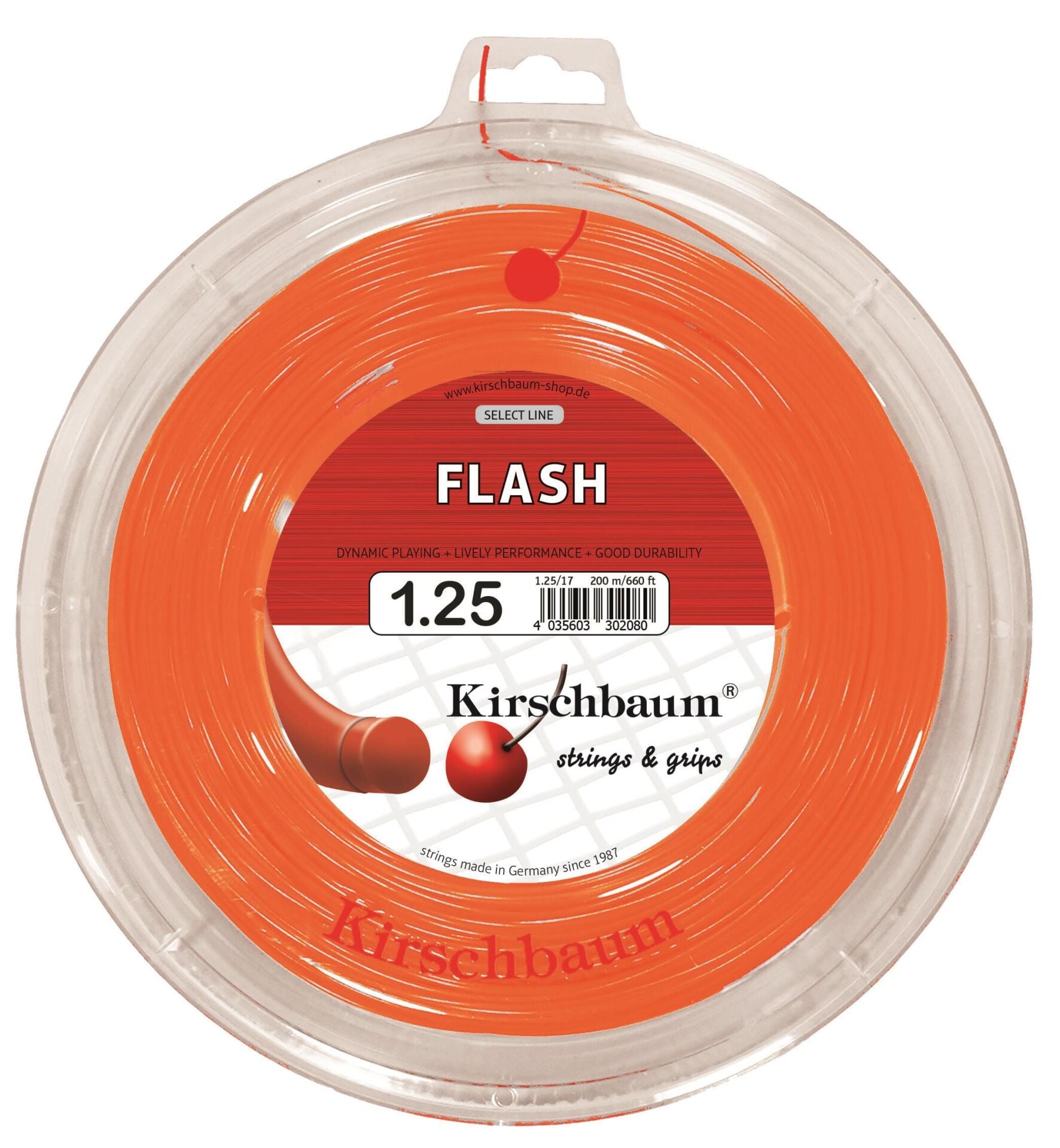Kirschbaum 200M Reel Flash 1,25 Turuncu Tenis Rulo Kordaj