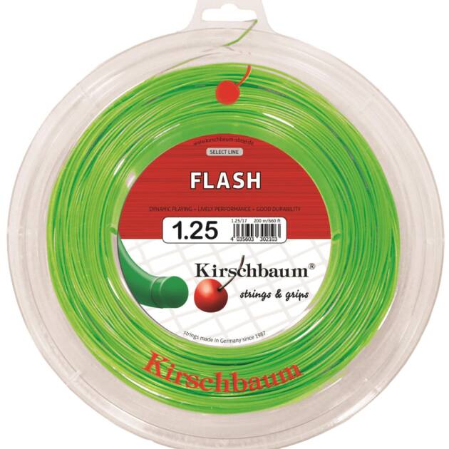 Kirschbaum 200M  Reel Flash 1,25 Yeşil Tenis Rulo Kordaj