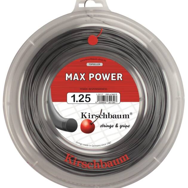 Kirschbaum 200M  Reel Max Power 1,25  Antrasit  Tenis Rulo Kordaj