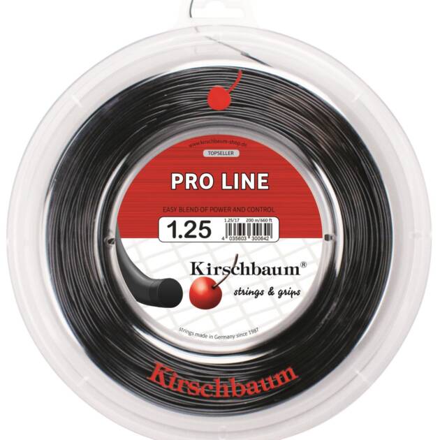 Kirschbaum 200M Reel Pro Line 1,25 Siyah Tenis Rulo Kordaj