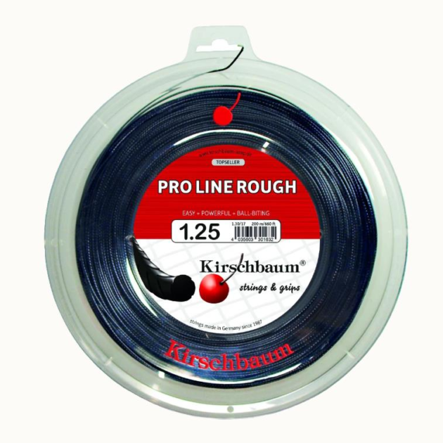 Kirschbaum 200M Reel Pro Line Roungh 1,25 Siyah Tenis Kordaj