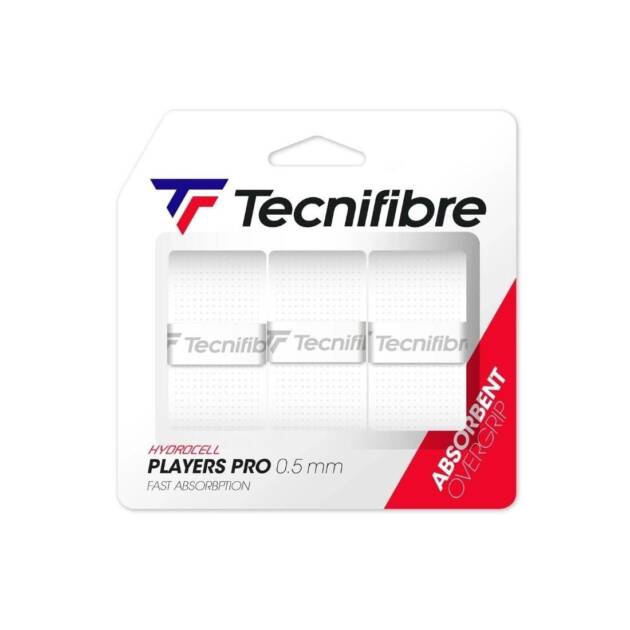 Players Pro Beyaz Renk Overgrip 3'LÜ Paket (0,5 mm)
